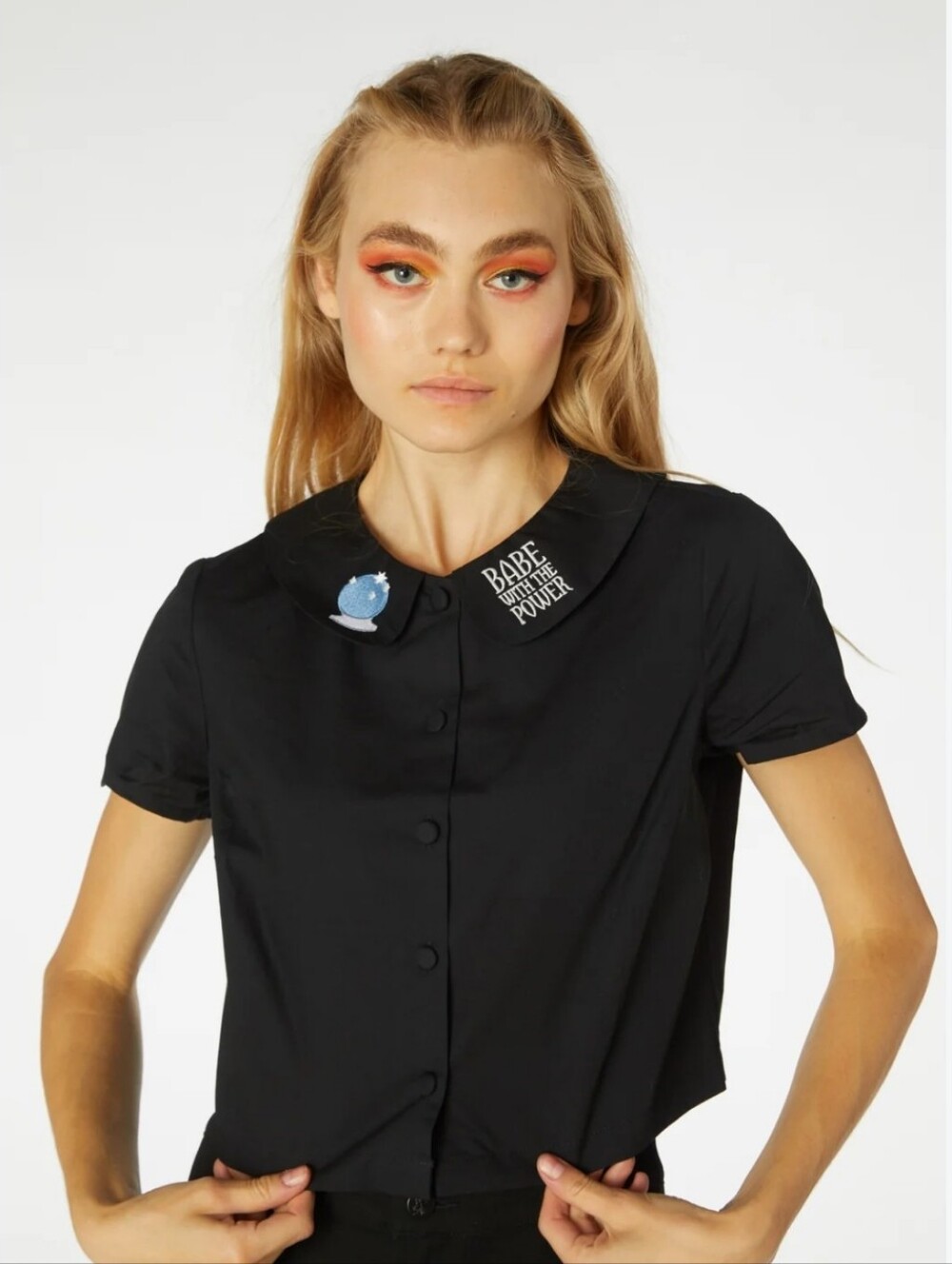 Black Friday Labyrinth Babe With The Power Goblin King Peter Pan Button Top 12